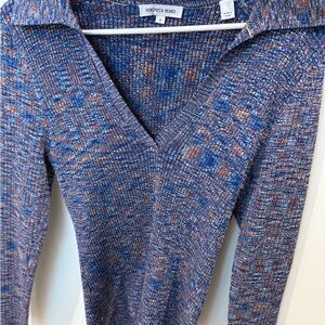 Veronica Beard Multicolor V-Neck Sweater